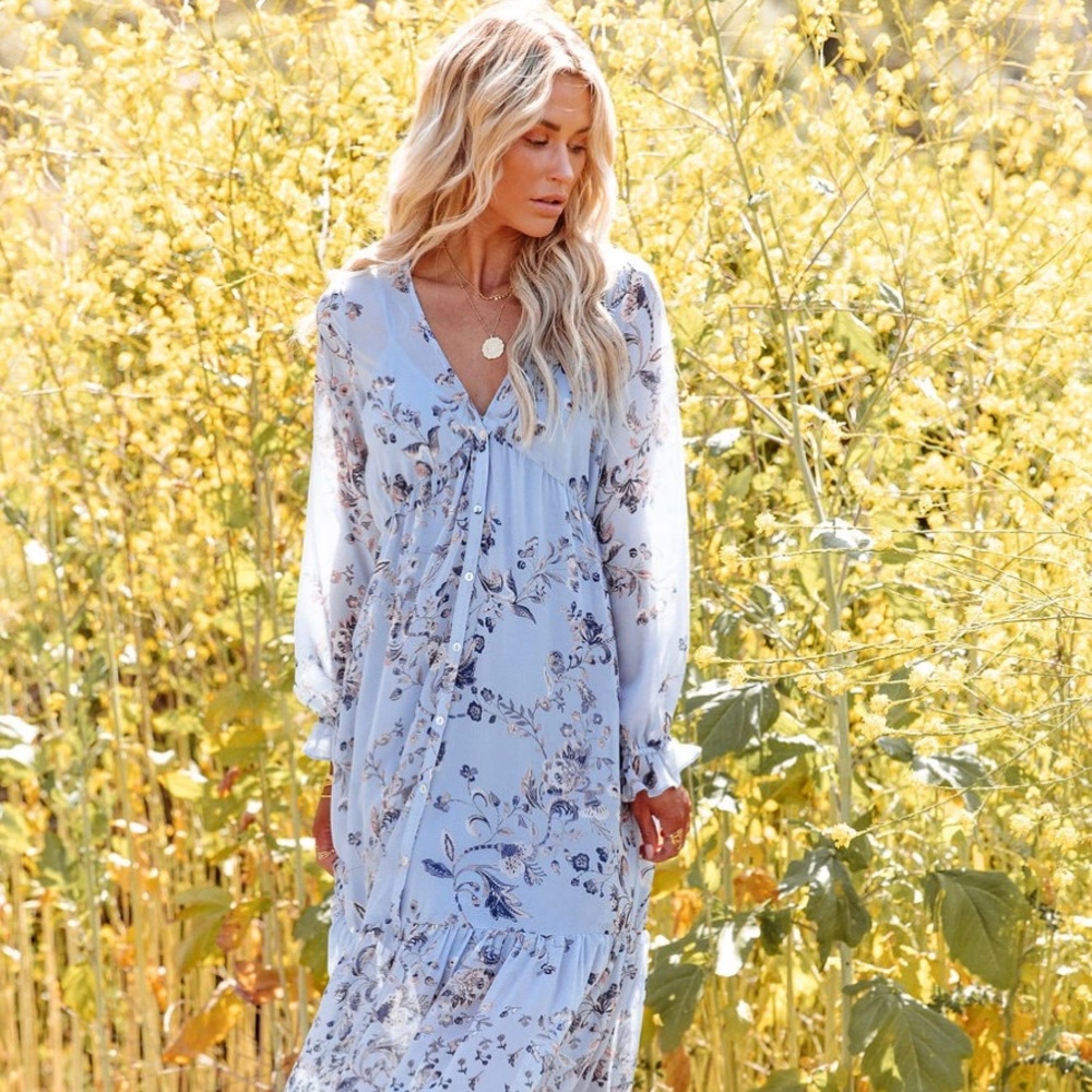 VICI Dusty Blue Maxi Dress